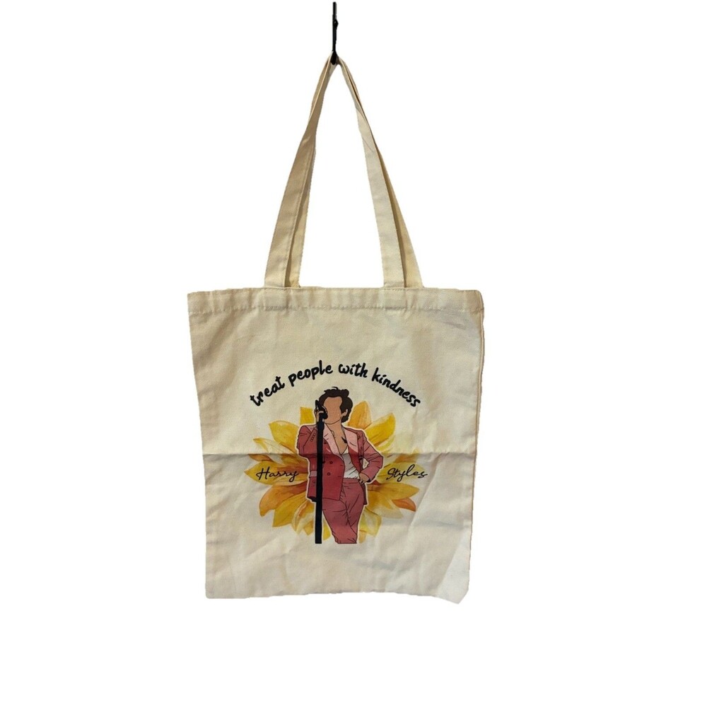 Harry Styles Cotton Canvas Tote Bag Treat People With Kindness